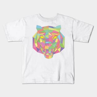 Multicolored Low Poly Tiger Head, mosaic tiger (art2) Kids T-Shirt